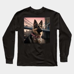 German Shepherd In London Long Sleeve T-Shirt